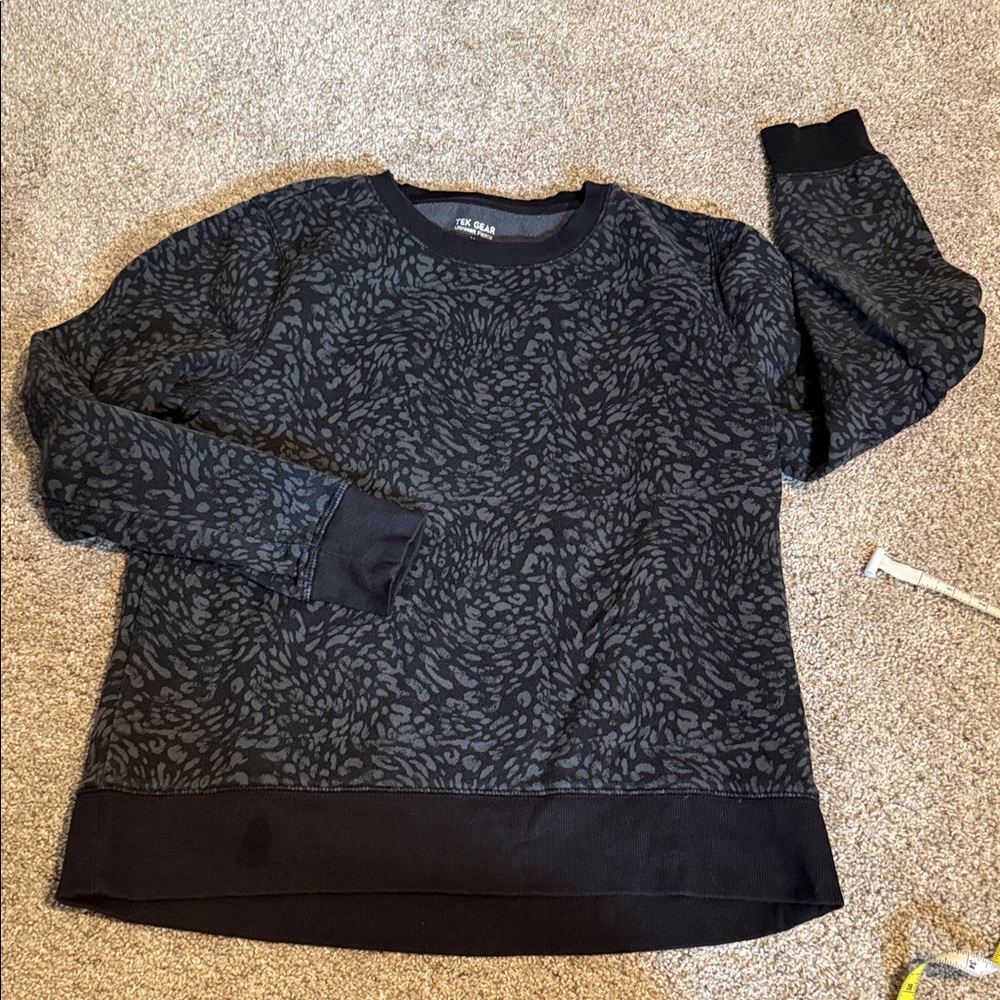 Tek Gear Men's Dark Patterned Crewneck Sweater
